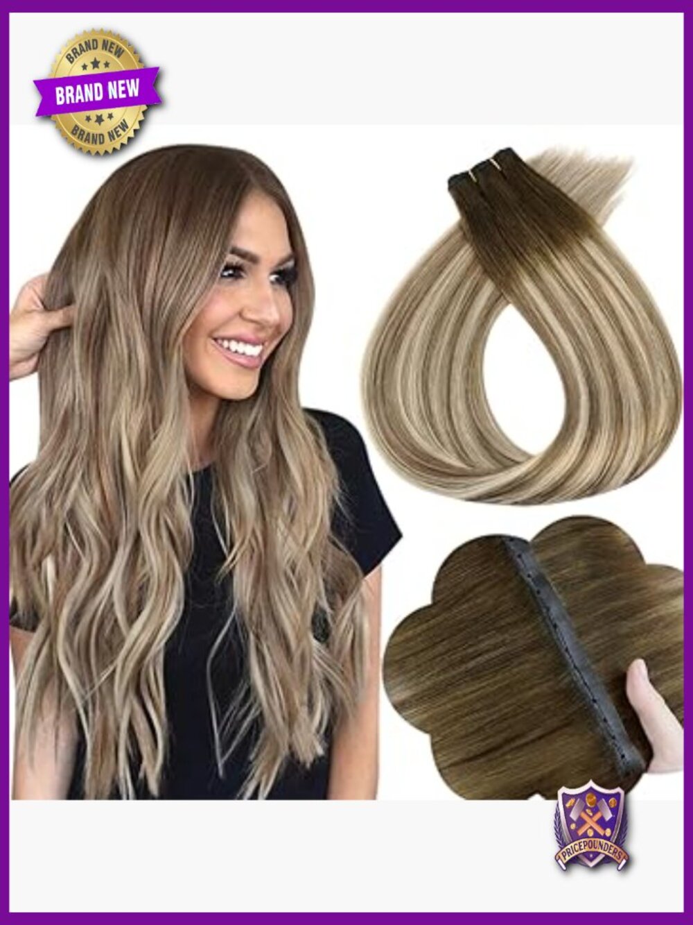 22 Inch Butterfly Weft Hair Extensions 50g Remy Human Hair
